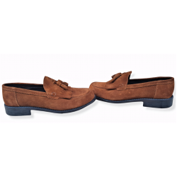 Pantofi din piele naturala Aman Camel